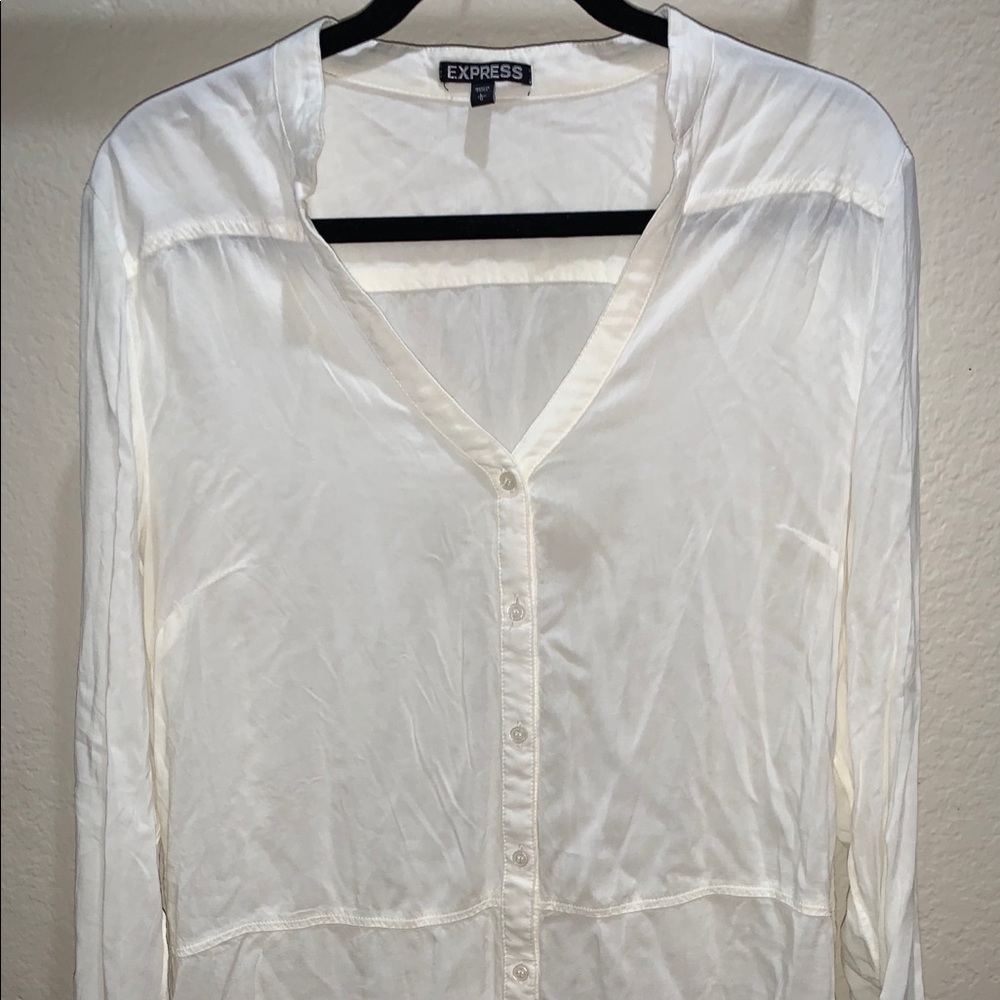🔥 SPECIAL‼️ Express Off-White Sheer Blouse